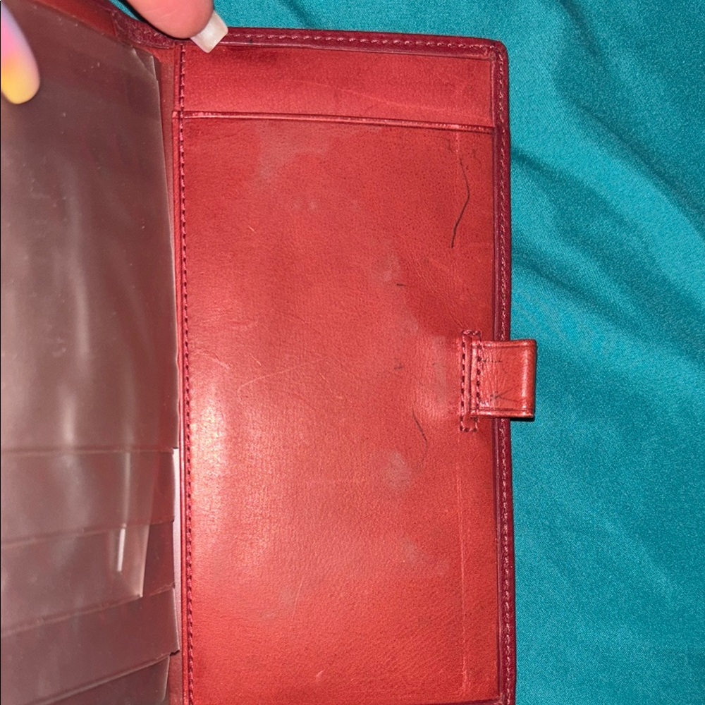 Coach Red Leather Wallet - Picture 5 of 5